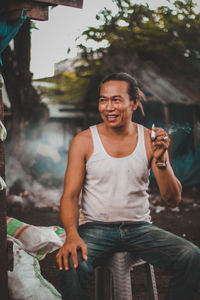 Portrait of a smiling young man