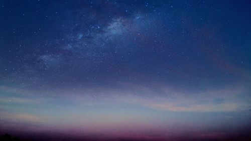 Low angle view of star field against star field