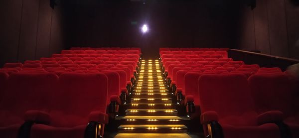 Empty seats in theater