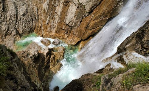 Scenic view of waterfall