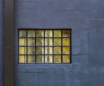 Closed window of building