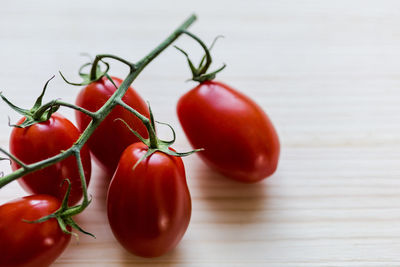 Close-up of tomatoes on table