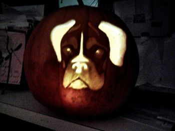 Close-up of halloween pumpkin