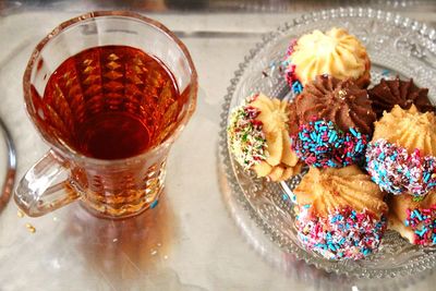 Close-up of food on table