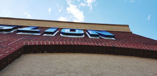 Low angle view of building against sky