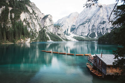 Scenic view of lake during winter