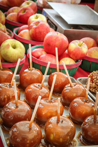 Close-up of fruits for sale in market