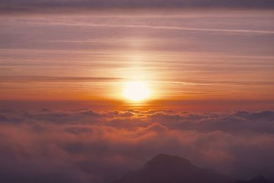 Scenic view of clouds during sunset