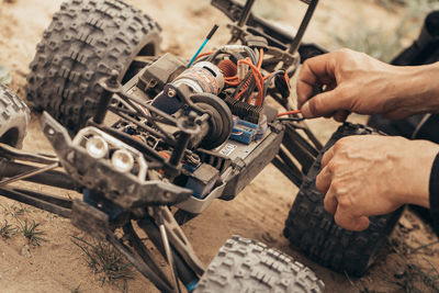 Man working on machine