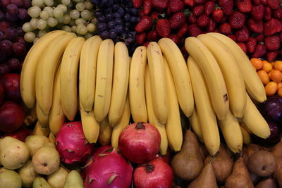 Full frame shot of fruits for sale at market stall