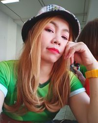 Portrait of beautiful young woman