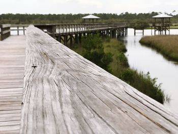 Jetty on pier over lake