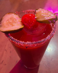 Close-up of drink on table