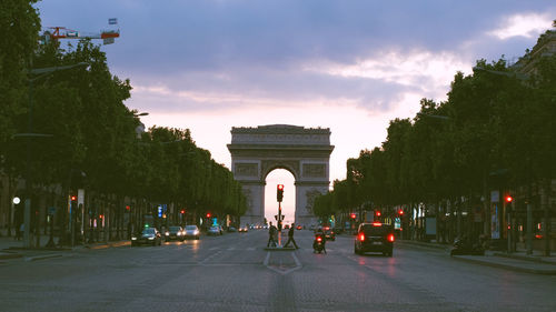 People walking in street