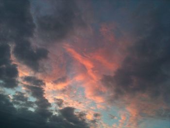 Low angle view of dramatic sky