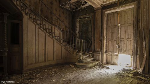 Interior of abandoned building