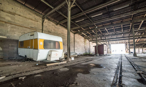View of empty railroad station