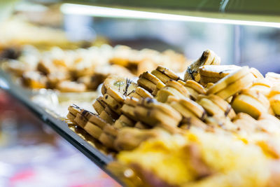 Close-up of meat for sale in store