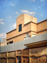 Low angle view of building against sky