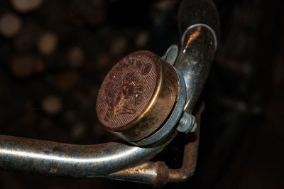 Close-up of rusty machine part