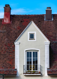 Low angle view of building against sky