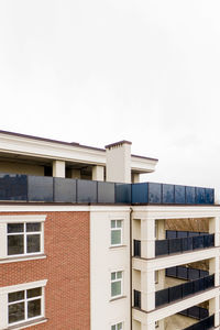 Low angle view of building against clear sky