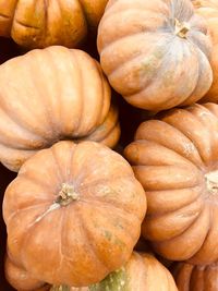 Full frame shot of pumpkins for sale at market stall