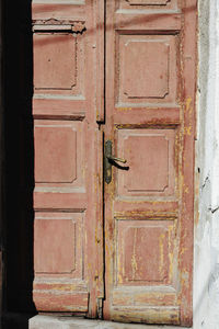 Close-up of closed door