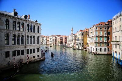 View of canal along buildings