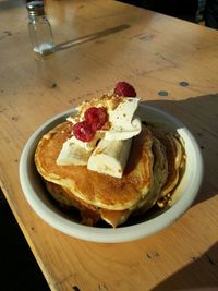 Close-up of ice cream in plate