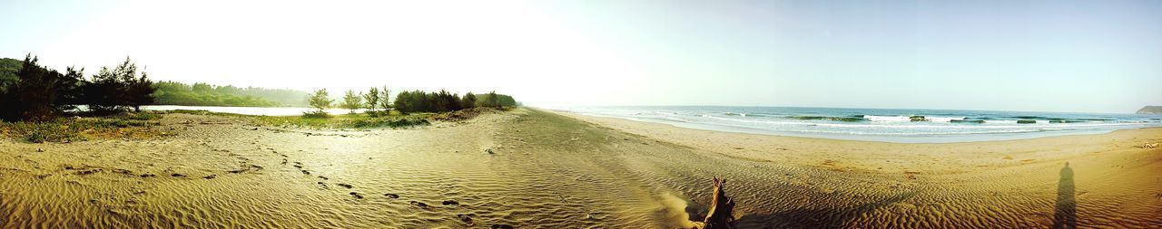 Panoramic view of beach against sky