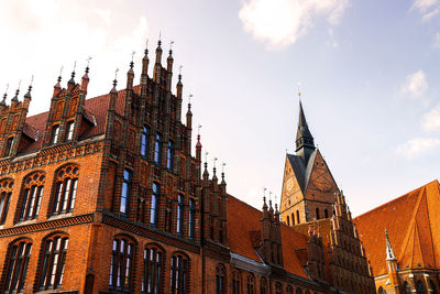 Low angle view of historic building against sky