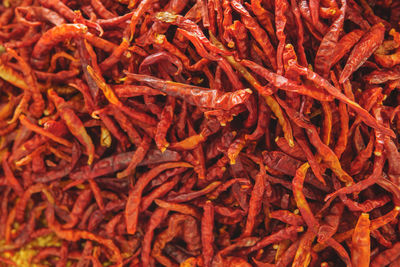 Full frame shot of red chili peppers