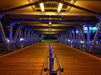 View of illuminated bridge