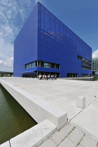 Modern building against clear sky