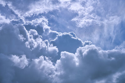 Low angle view of clouds in sky