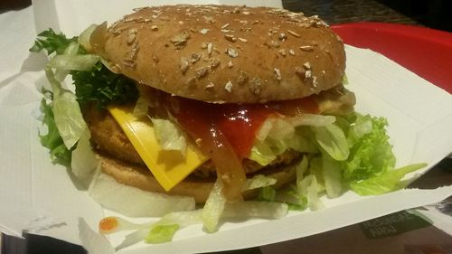 Close-up of served food