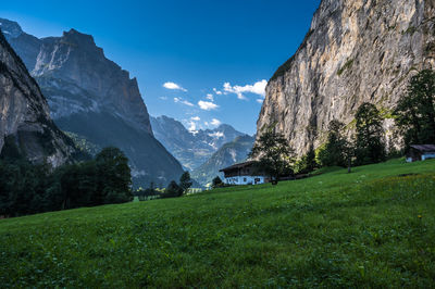 Landscape and nature between lauterbrunnen and strechelberg, switzerland