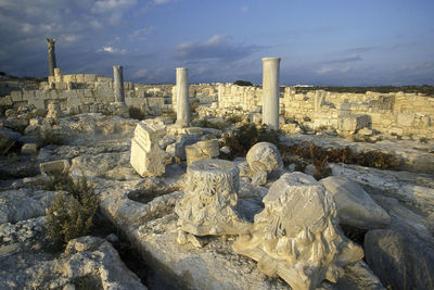 View of old ruins against sky