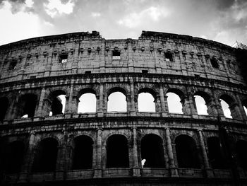 Low angle view of coliseum