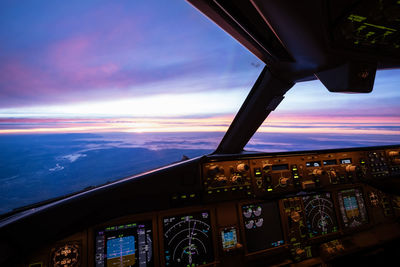 Cropped image of airplane wing