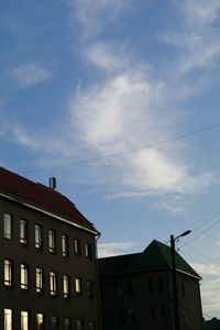 Low angle view of buildings against sky