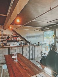 People sitting in restaurant