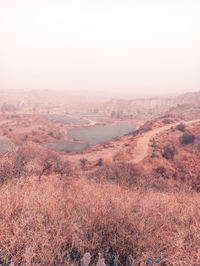 Aerial view of landscape against sky