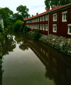 Reflection of buildings in water