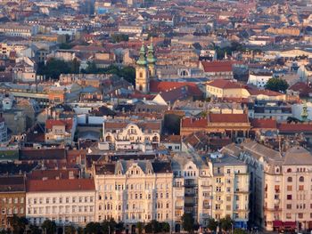 High angle shot of townscape