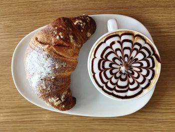 Directly above shot of coffee on table