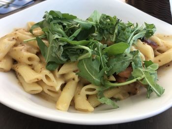 Close-up of meal served in plate