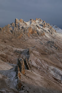 Scenic view of rocky mountains against sky