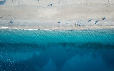 View of birds flying over sea